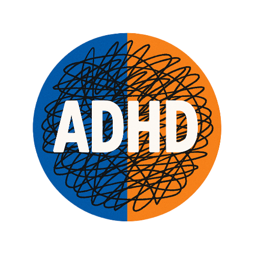 ADHDcoin split-circle logo